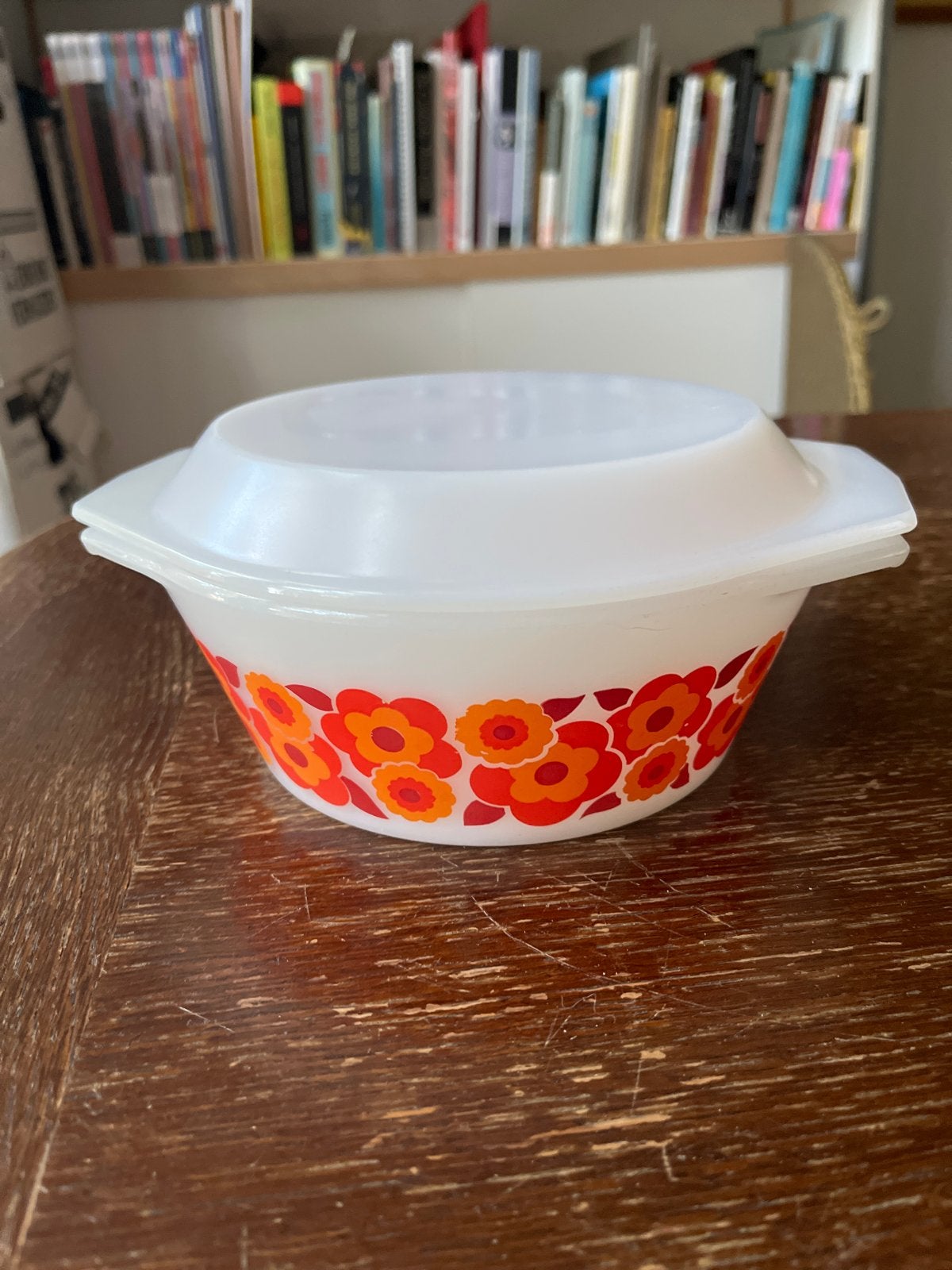 Vintage Pyrex Ovenschaal met Bloemenpatroon, Ophalen of Verzenden