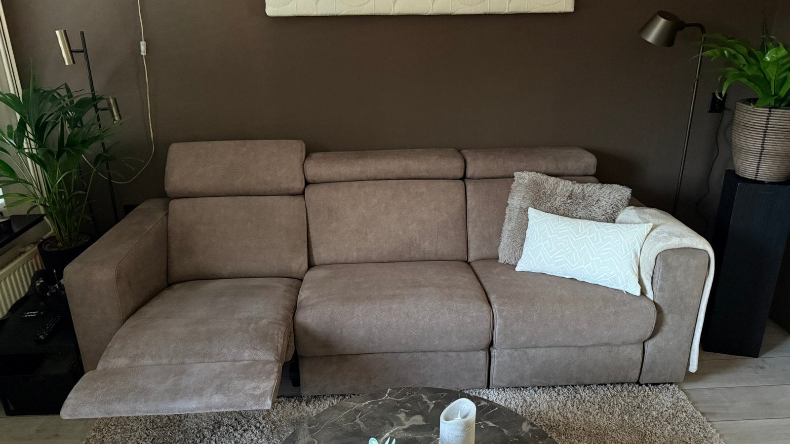 3-zits bank met relaxfunctie, 2.35, perfecte staat, 1 jr oud, Ophalen, Gebruikt