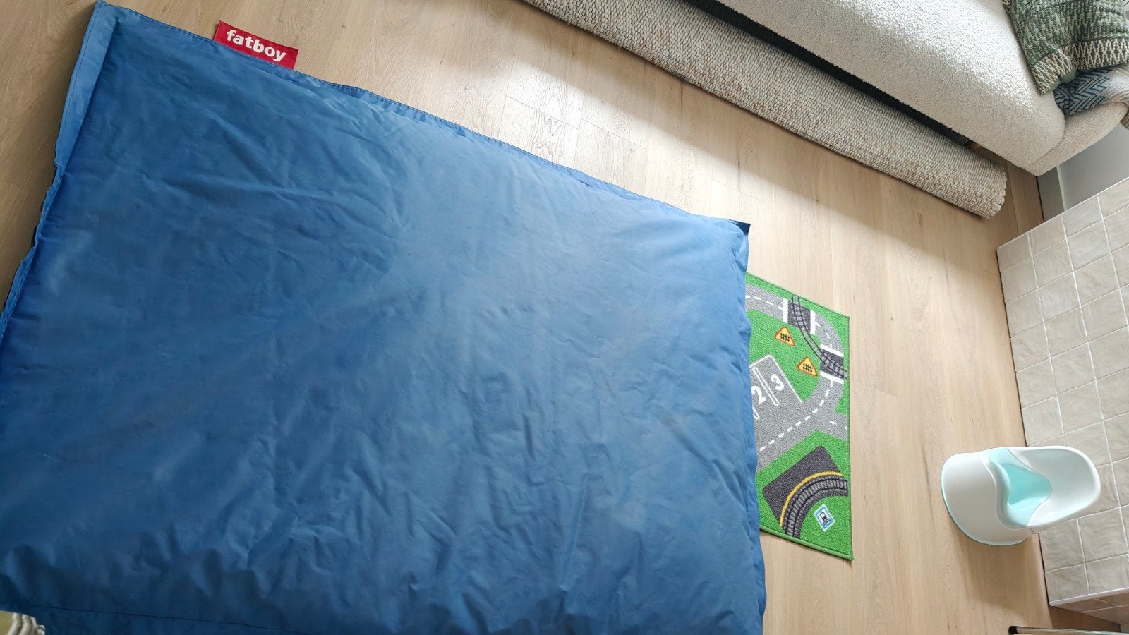 fatboy blauw. 130x160., Huis en Inrichting, Ophalen, Gebruikt, Blauw
