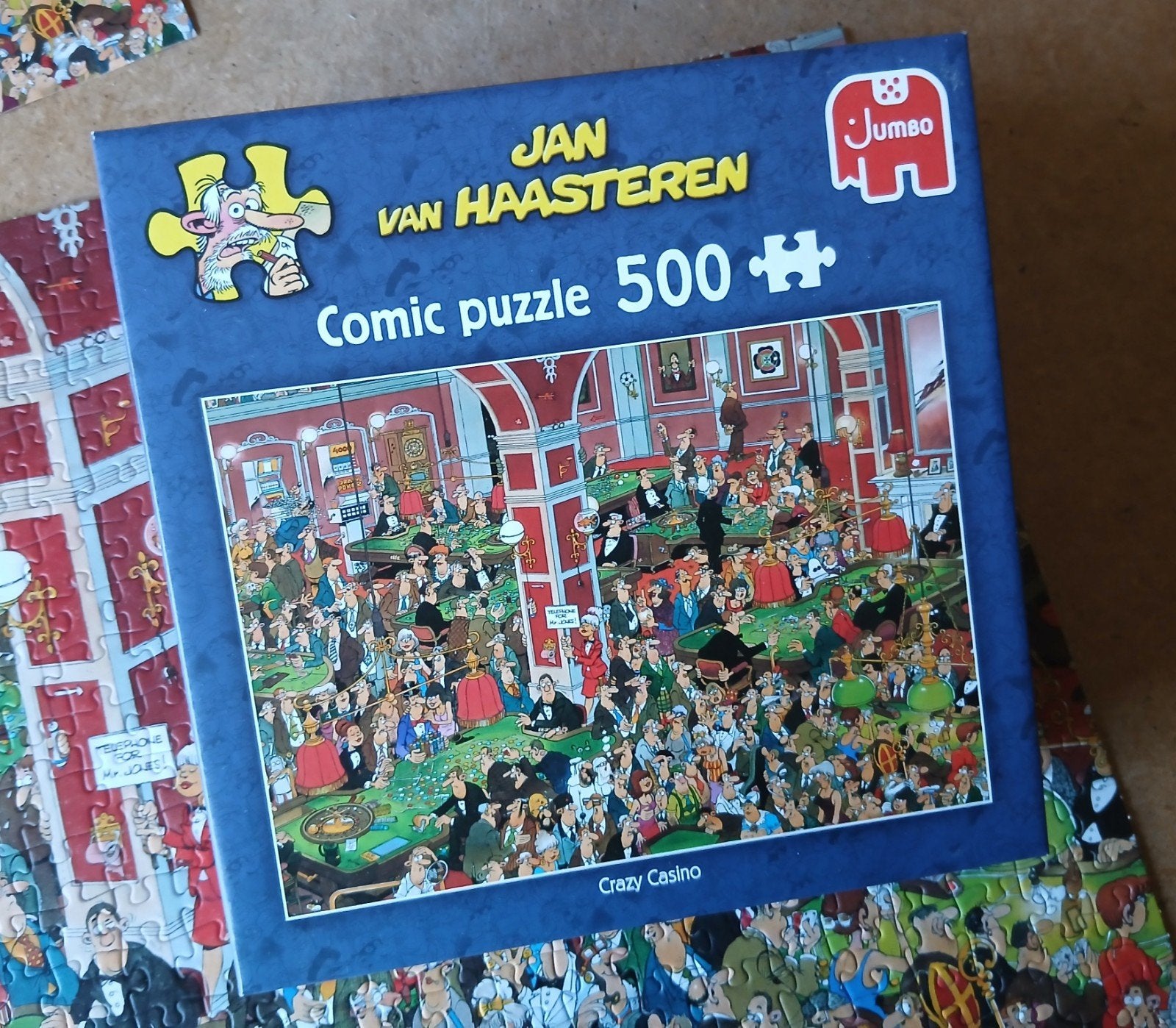 Jan van Haasteren Comic Puzzel - Crazy Casino 500 stukjes, Hobby en Vrije tijd, Ophalen of Verzenden, Minder dan 500 stukjes, Zo goed als nieuw