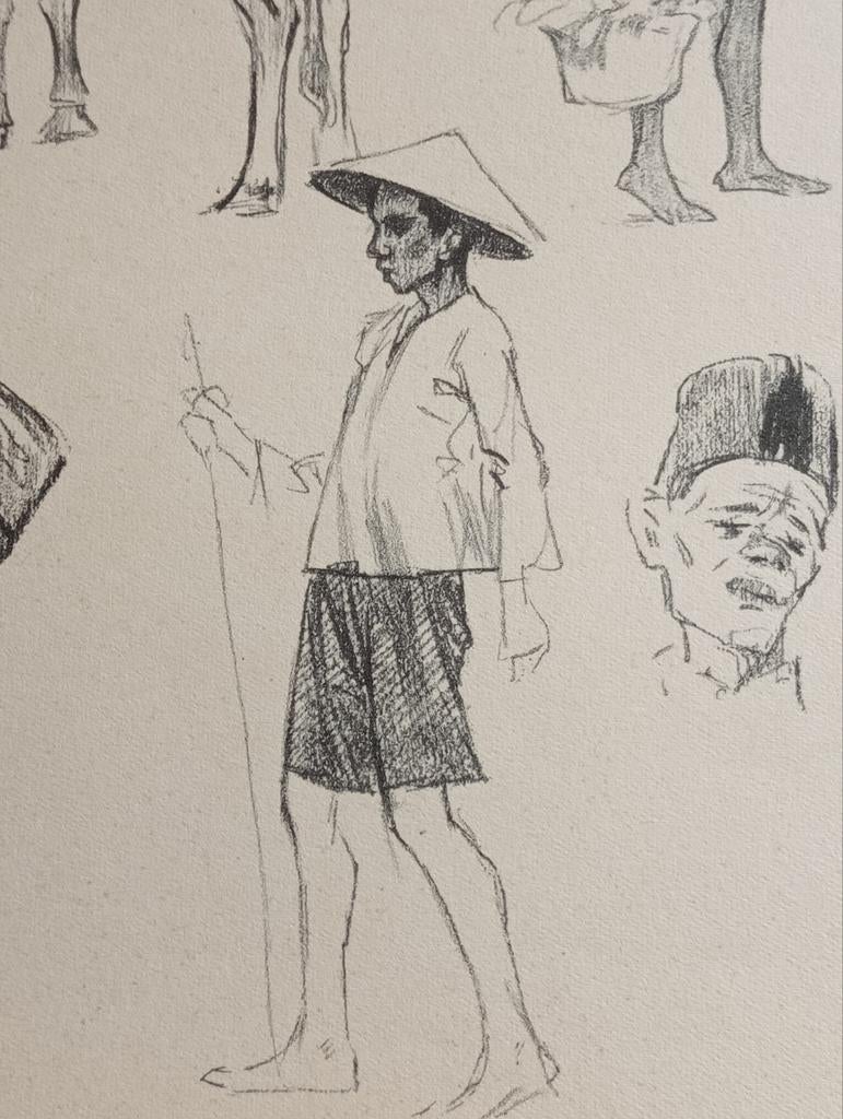Gabrielse prent Nederlands Indië Indonesië, Ophalen of Verzenden, Voor 1940, Gebruikt, Overige onderwerpen