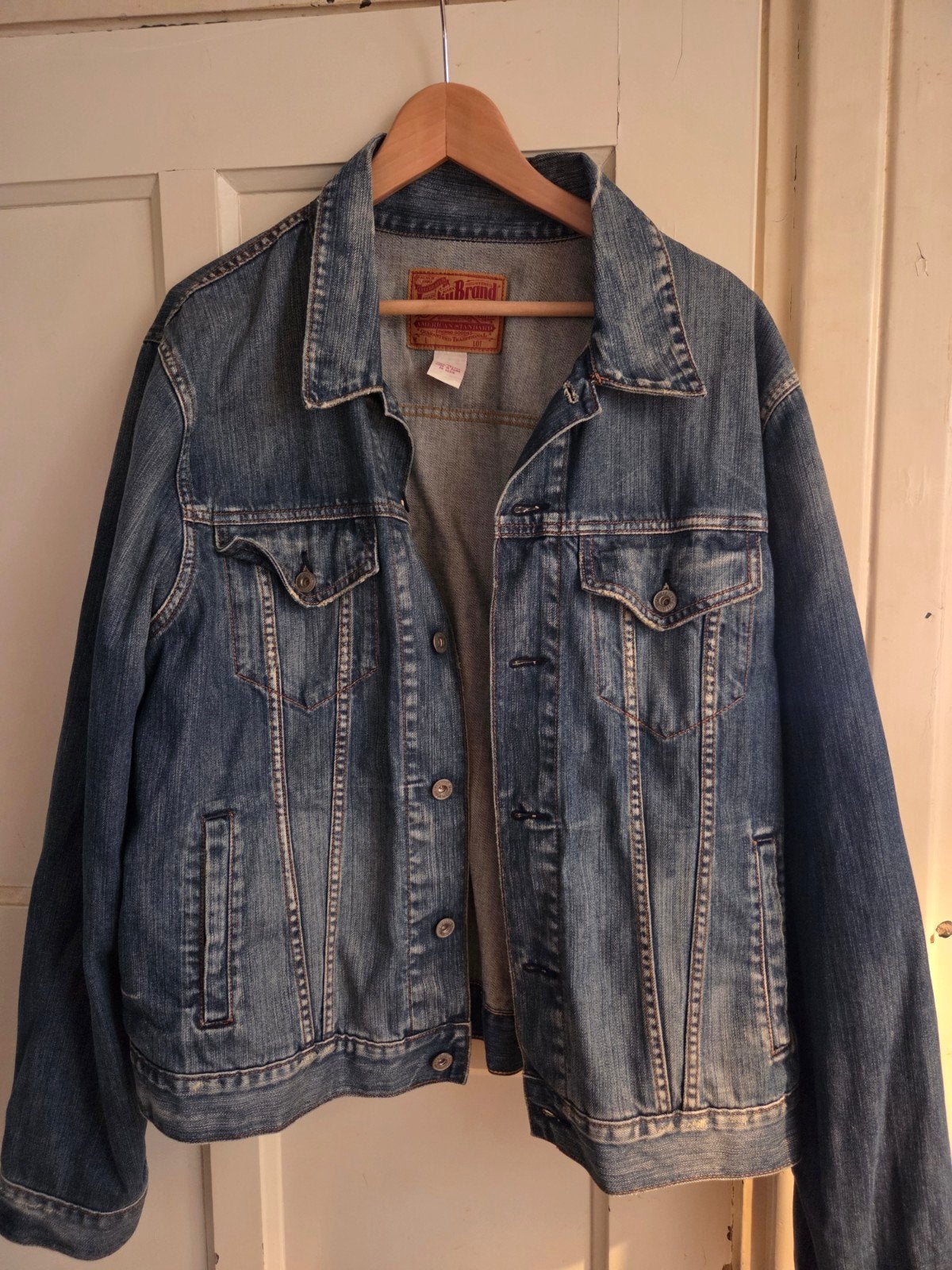 lucky brand xl spijkerjas, Lucky brand, Blauw, Maat 56/58 (XL), Ophalen of Verzenden