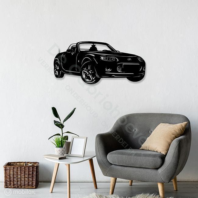 MX5 Wanddecoratie NC (70*31cm) Zwart, De Cabriohoeve VOF, Nieuw, Info@cabriohoeve.nl, Julianalaan 9, 9462PG Gasselte, Nederland