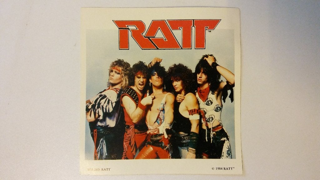Ratt group heavy metal rock vintage metal sticker band RARE, Ophalen of Verzenden, Zo goed als nieuw, Overige typen