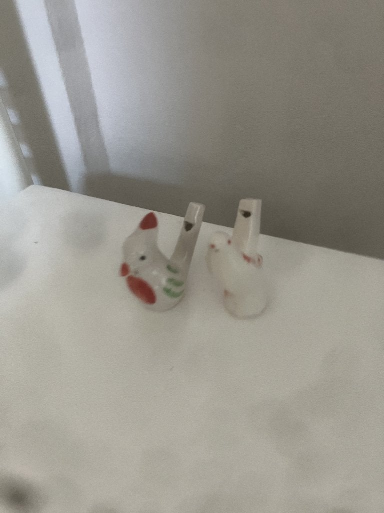 Twee vintage vogel-fluitjes, Ophalen of Verzenden