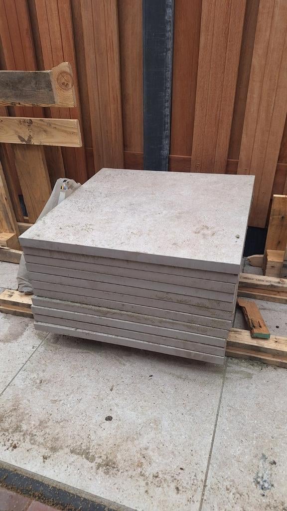 9 tuintegels - 6060 - beige - NIEUW!, Tuin en Terras, Ophalen, Keramiek, Nieuw, Minder dan 5 m²