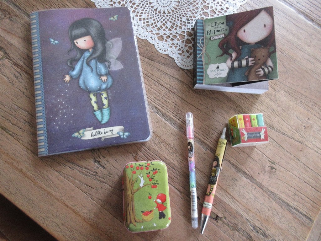 Pakketje Santoro London, schrift, boekje, pen, gummen, Ophalen of Verzenden, Nieuw