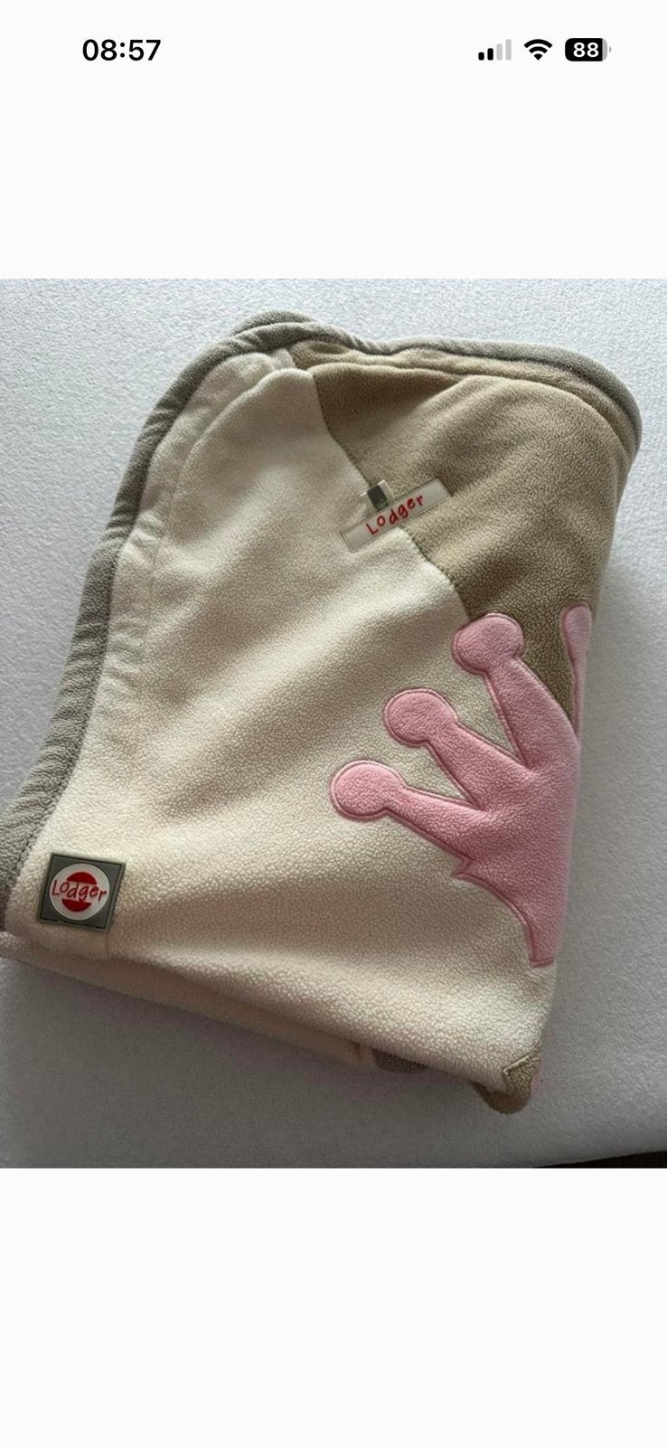 Lodger Wrapper deken/wikkeldoek met kroon, Ophalen of Verzenden, Gebruikt, Deken