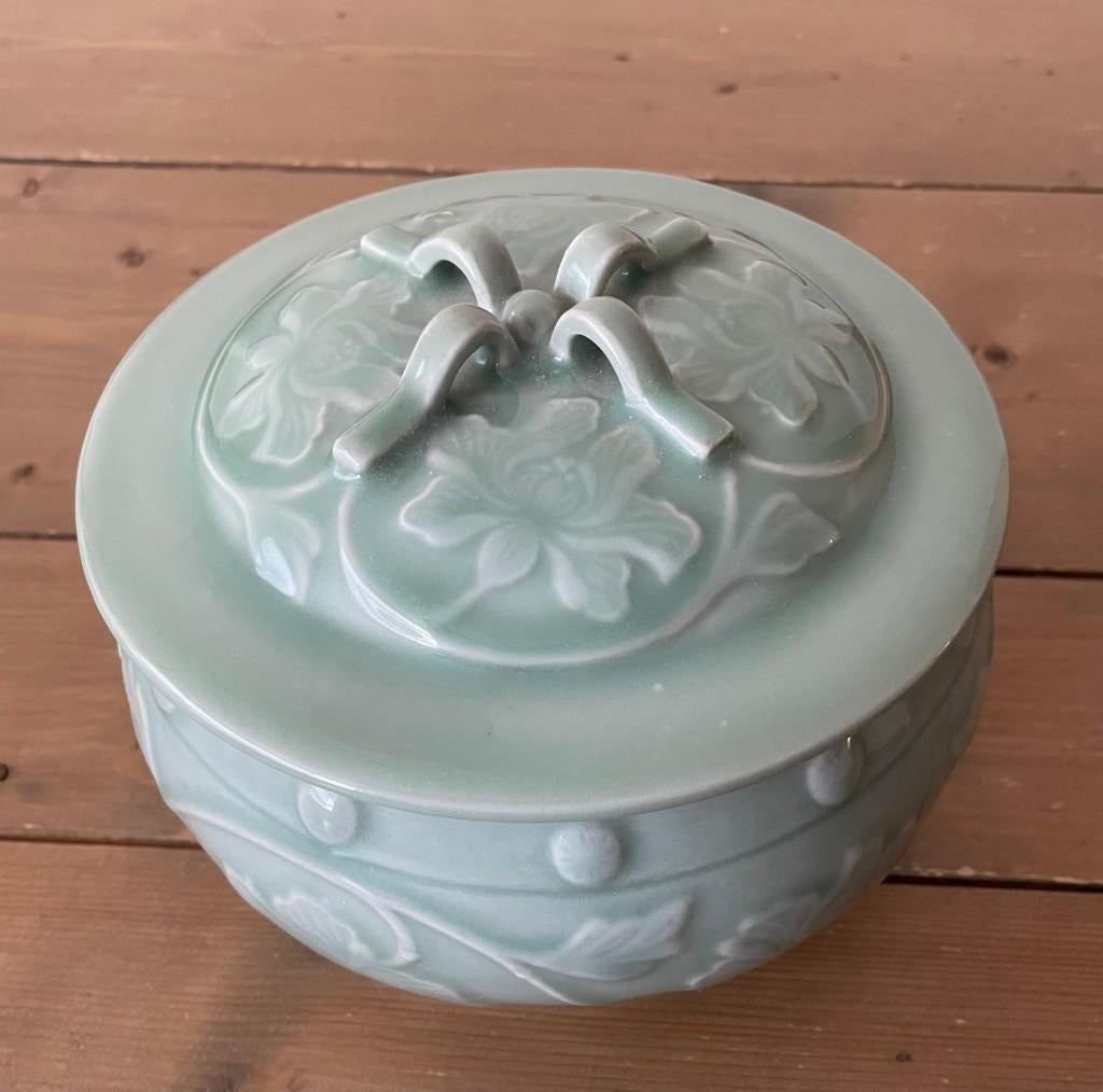 Chinese dekselpot Celadon, Ophalen of Verzenden