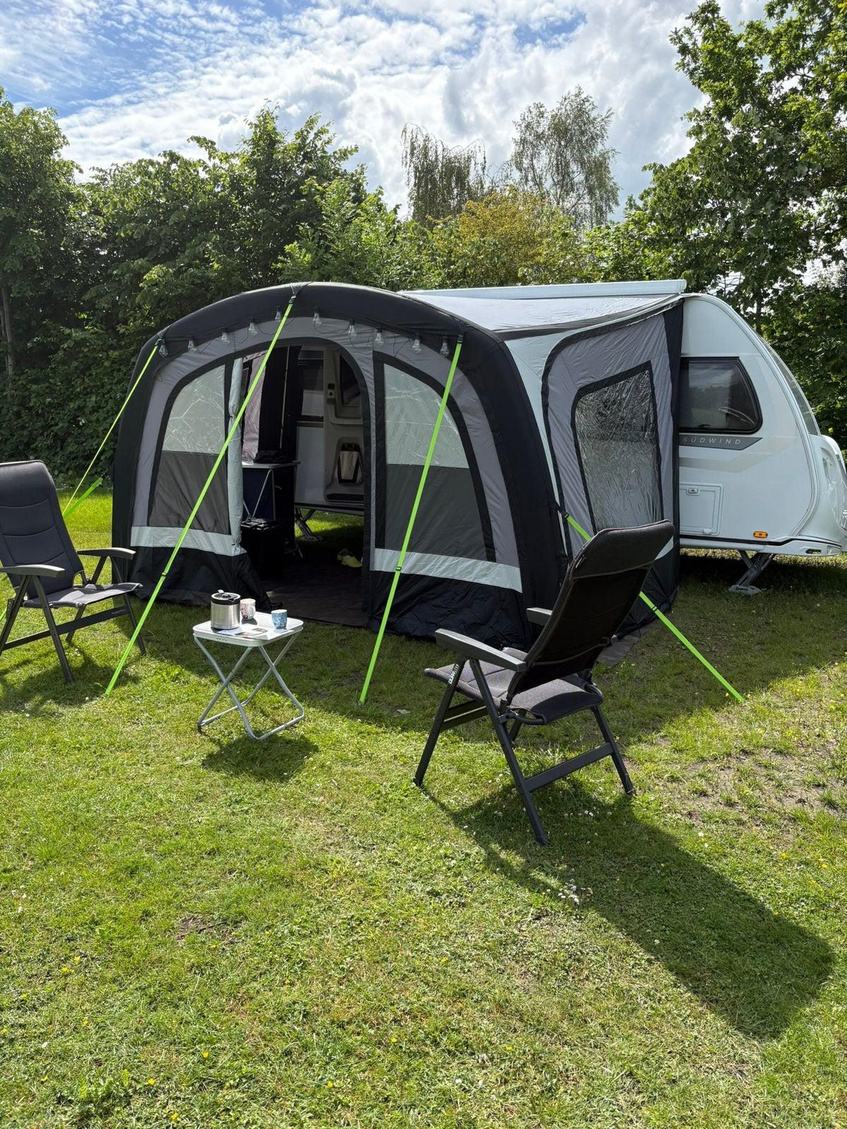 Te koop een caravan luifel obelink ambassador 400 easy air, Caravans en Kamperen, Ophalen, Zo goed als nieuw, Overige merken