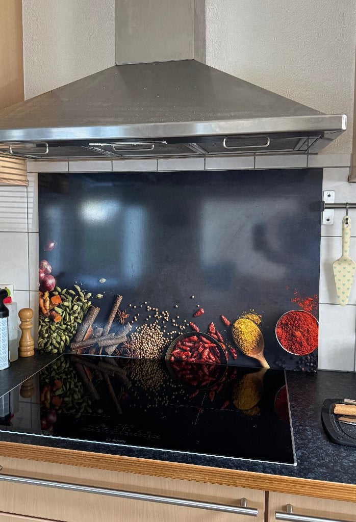 Spatscherm keuken, Ophalen, Overige typen, Zo goed als nieuw, Grijs