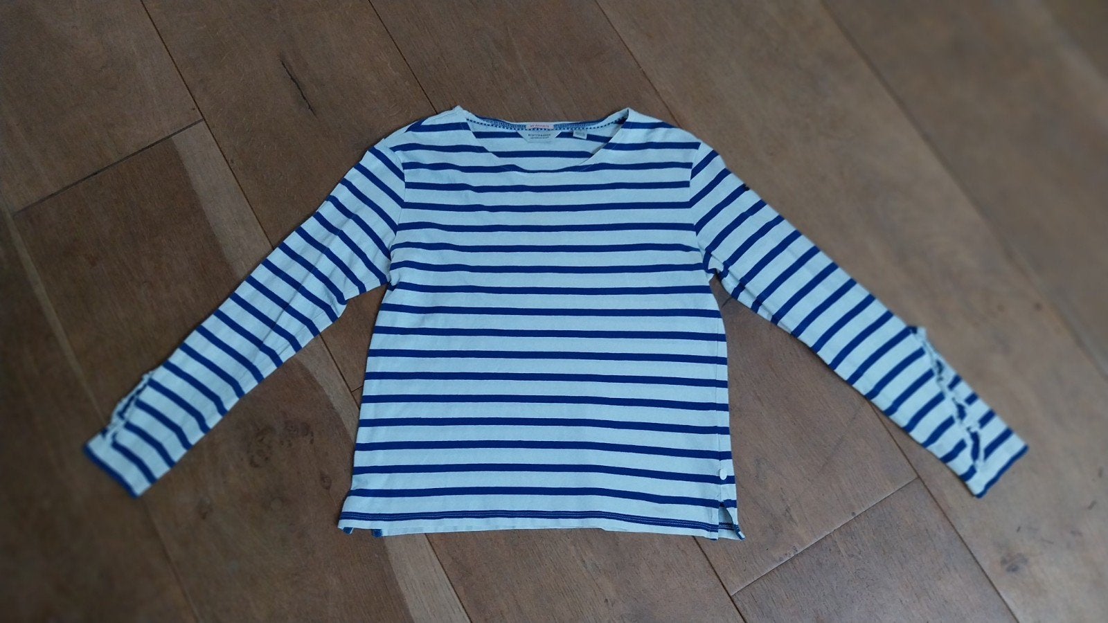 Scotch & Soda bretons gestreept shirt, maat S, blauw-wit., Ophalen of Verzenden, Zo goed als nieuw, Blauw, Korte mouw