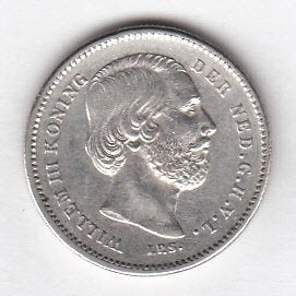 Willem III - 25 cent 1889 P/FDC zeldzaam - Sch.638, Postzegels en Munten, Munten | Nederland, Verzenden, Koning Willem III, 25 cent