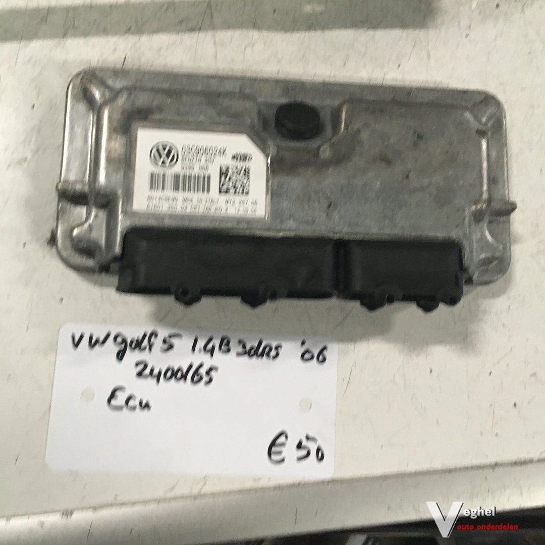Vw Golf 5 1.4B 3drs 2006 Wagennr 2400165   ECU 03C906024K, Gebruikt, -, -, Ophalen of Verzenden