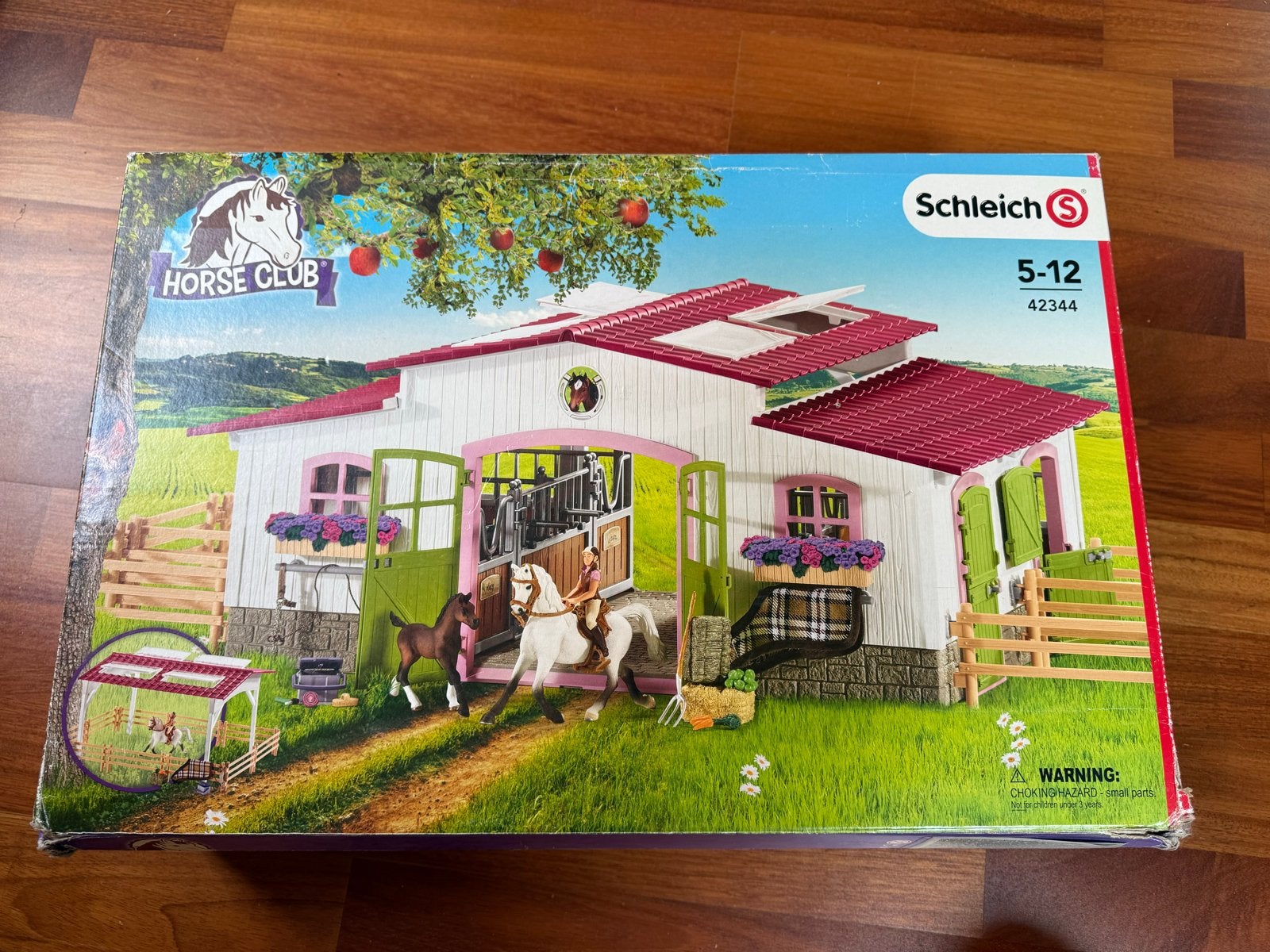 Schleich Paardenstal met 6 paarden, Ophalen, Gebruikt
