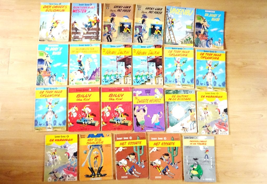 Lucky Luke stripboeken, mag ook per stuk, Meerdere stripboeken, Ophalen of Verzenden, Gelezen