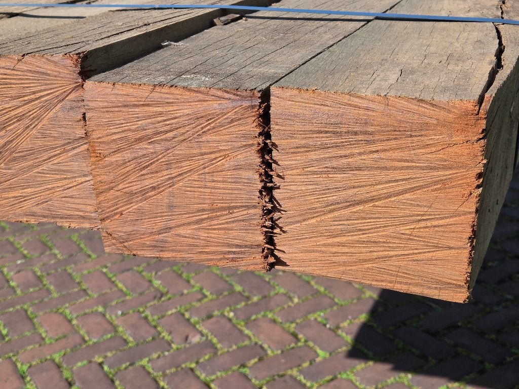 8 Hardhouten palen 15x15 cm 2.40 m lang - nr: HB250, Ophalen, 250 cm of meer, Palen, Hardhout