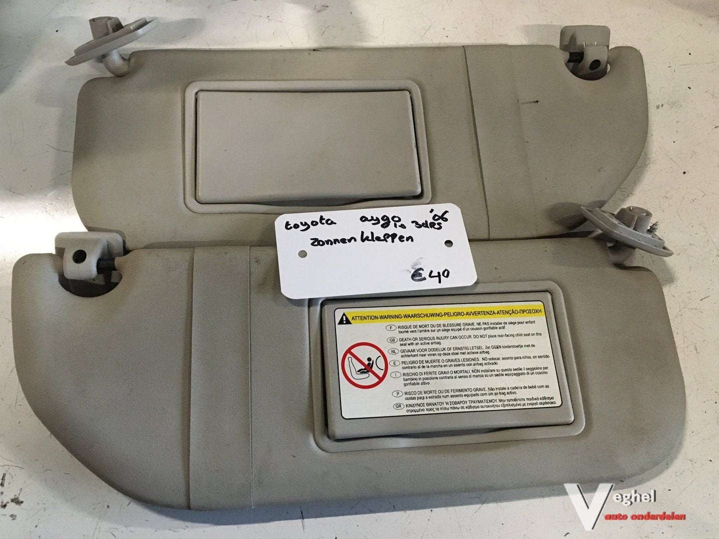 Toyota Aygo 1.0   3 drs 2006  Zonneklep set, Gebruikt, -, -, Ophalen of Verzenden