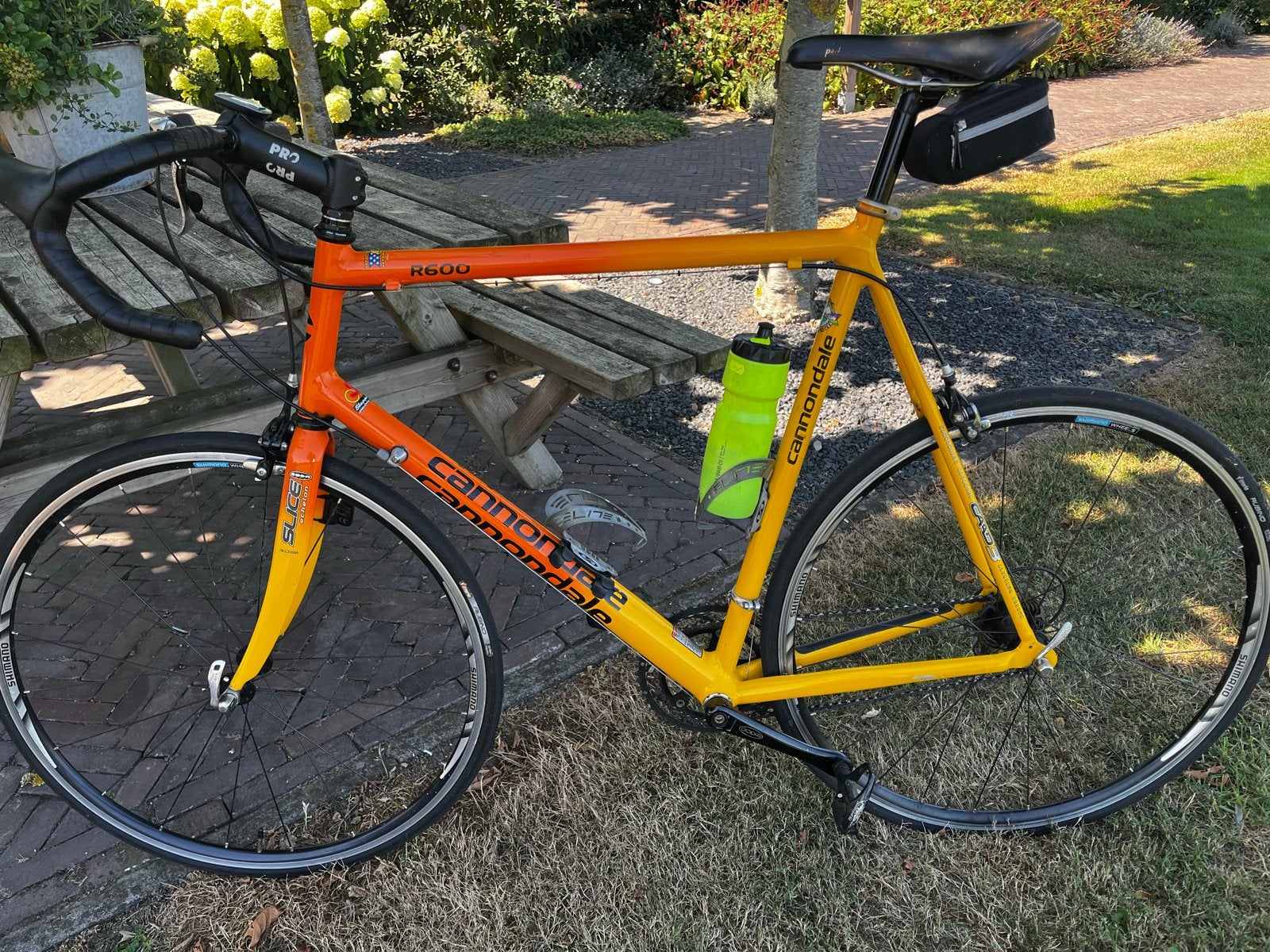 Cannondale R600 racefiets - Oranje/Geel - Gebruikt, 28 inch, Gebruikt, Aluminium, Meer dan 20 versnellingen