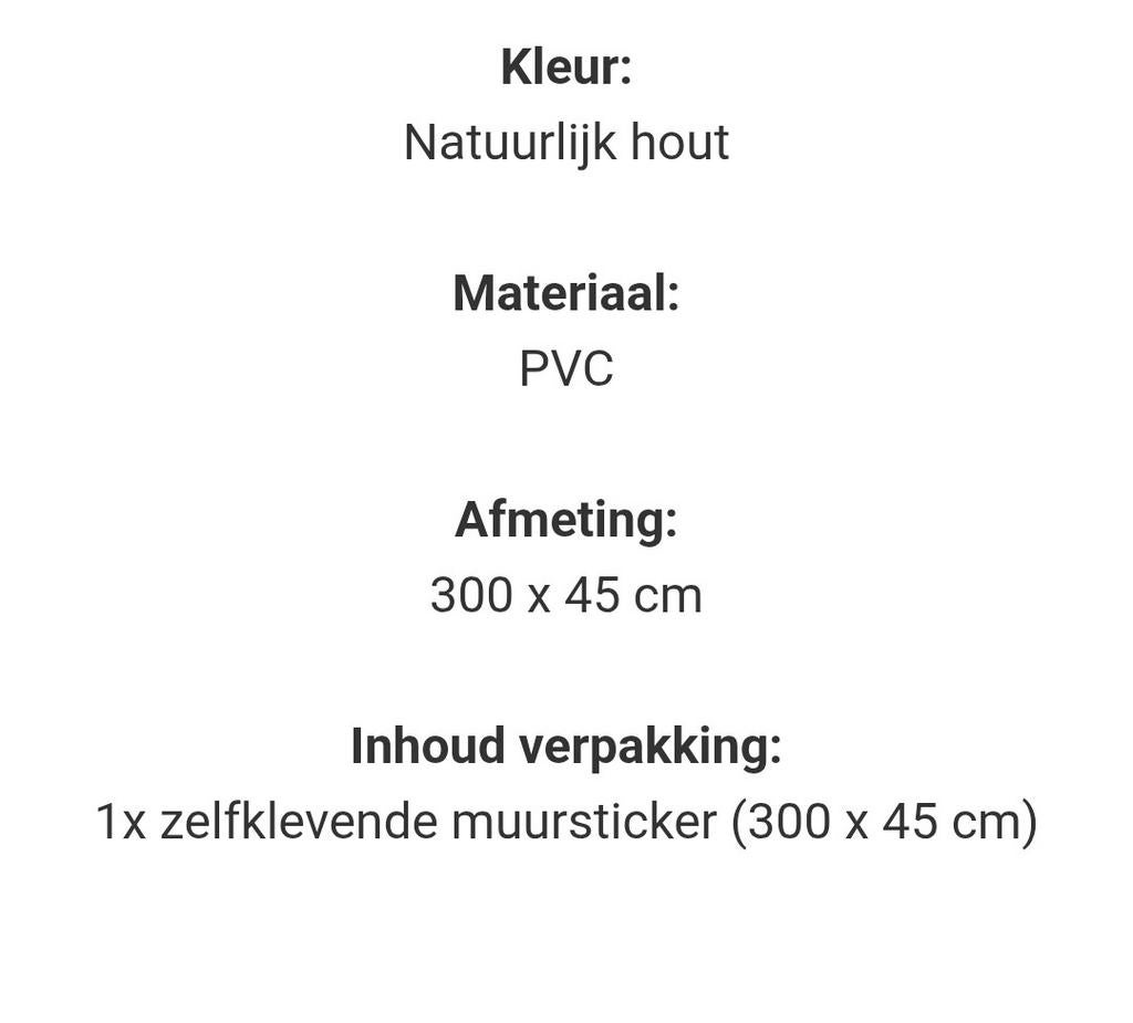 Zelfklevende muursticker houtlook - 8 halen, 4 betalen, Ophalen of Verzenden, Bruin, Modern, Natuurlijk, Houtlook