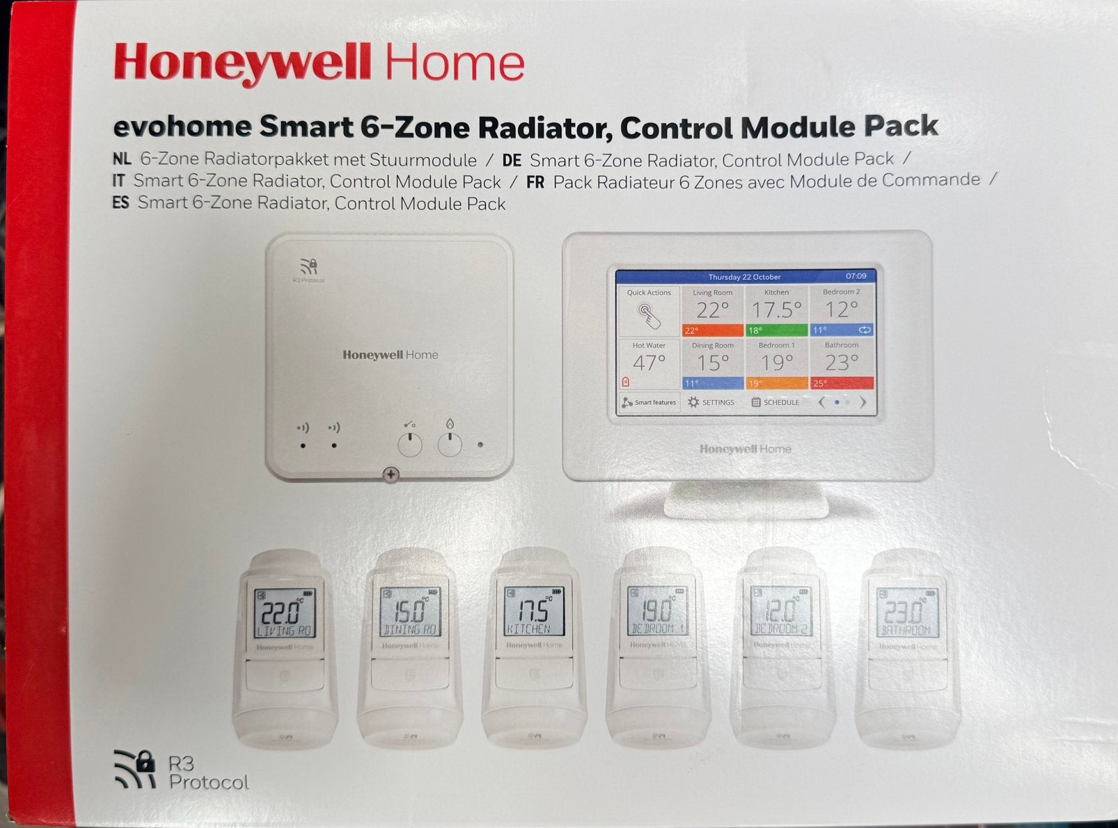 Honeywell Home evohome Smart 6-Zone Radiator Control Module, Nieuw, Ophalen of Verzenden, Info@resideo.nl, Slimme thermostaat
