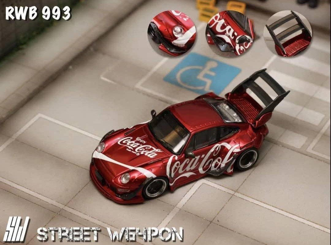 Street Weapon – RWB 993 *Coca-Cola* high tail, red
Zeer gede, Mymodelcar@outlook.com, Auto, Ophalen of Verzenden, Street Weapon