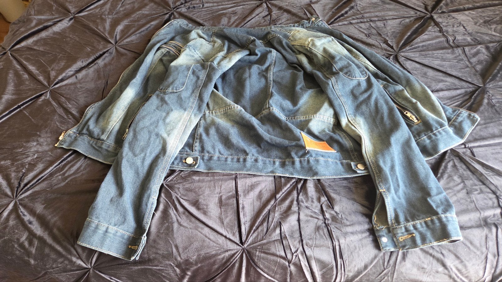denim spijkerjack, Ophalen, Zo goed als nieuw, Overige maten, Blauw