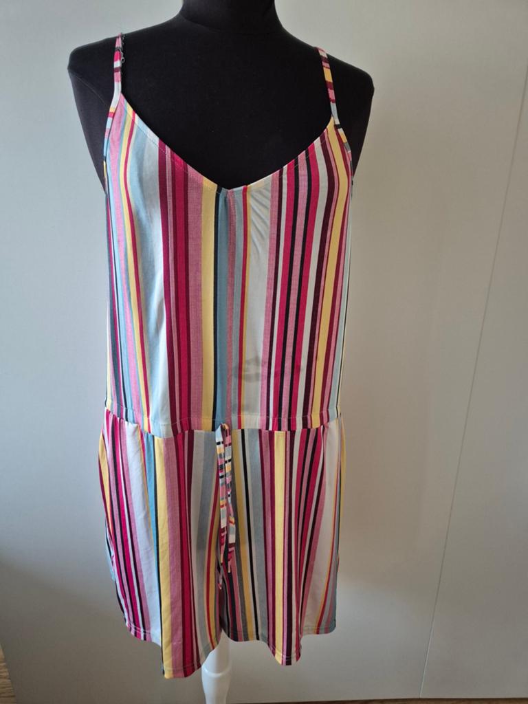 Vrolijke gekleurde Tiramisu jumpsuit/playsuit – maat L/XL, Kleding | Dames, Ophalen of Verzenden, Zo goed als nieuw, Maat 42/44 (L)