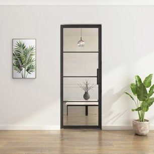2 Taatsdeuren zwart (staal), Ophalen, 80 tot 100 cm, 215 cm of meer, Binnendeur