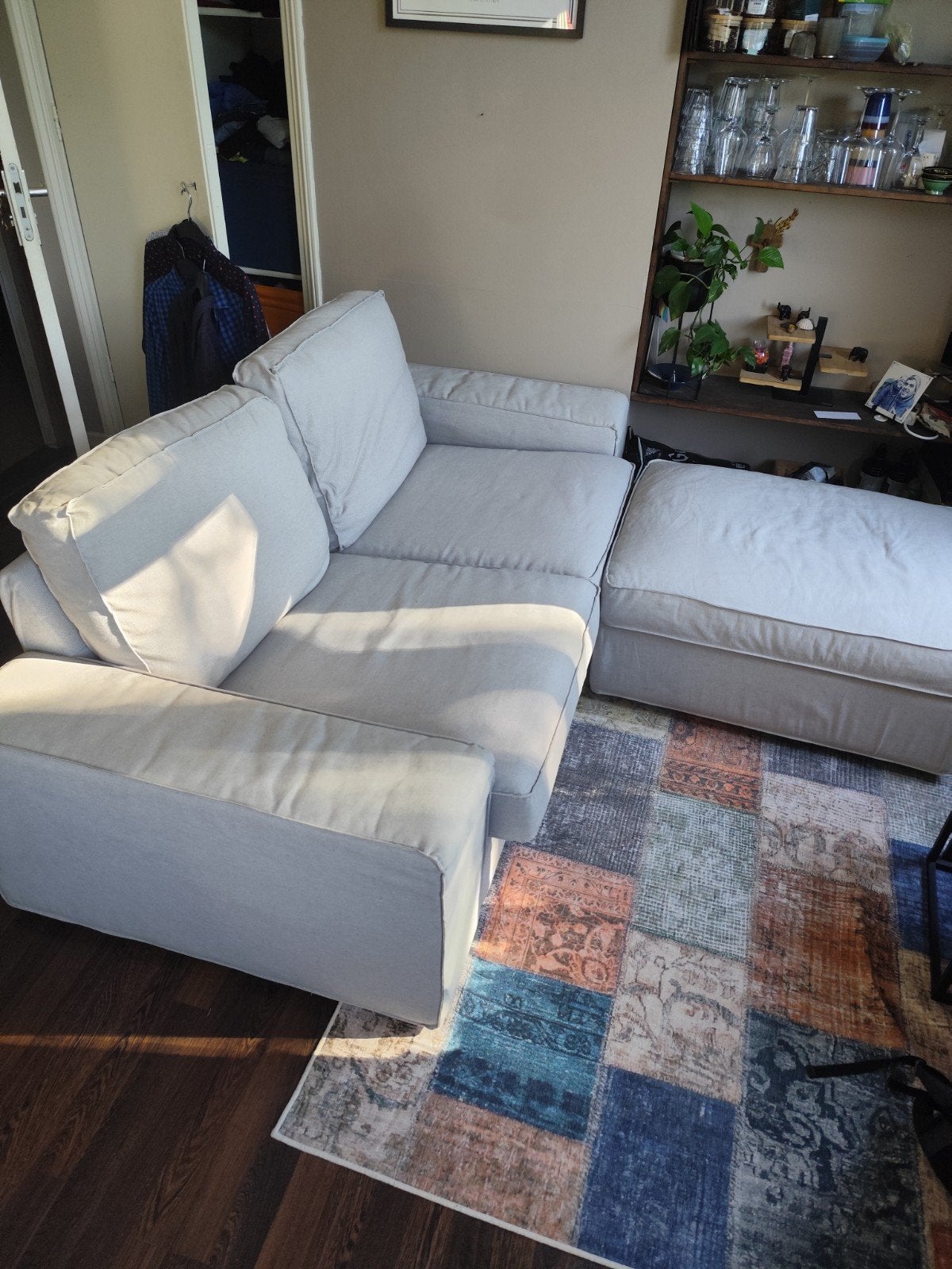 ikea kivik bank met hocker, Ophalen, Gebruikt, Stof