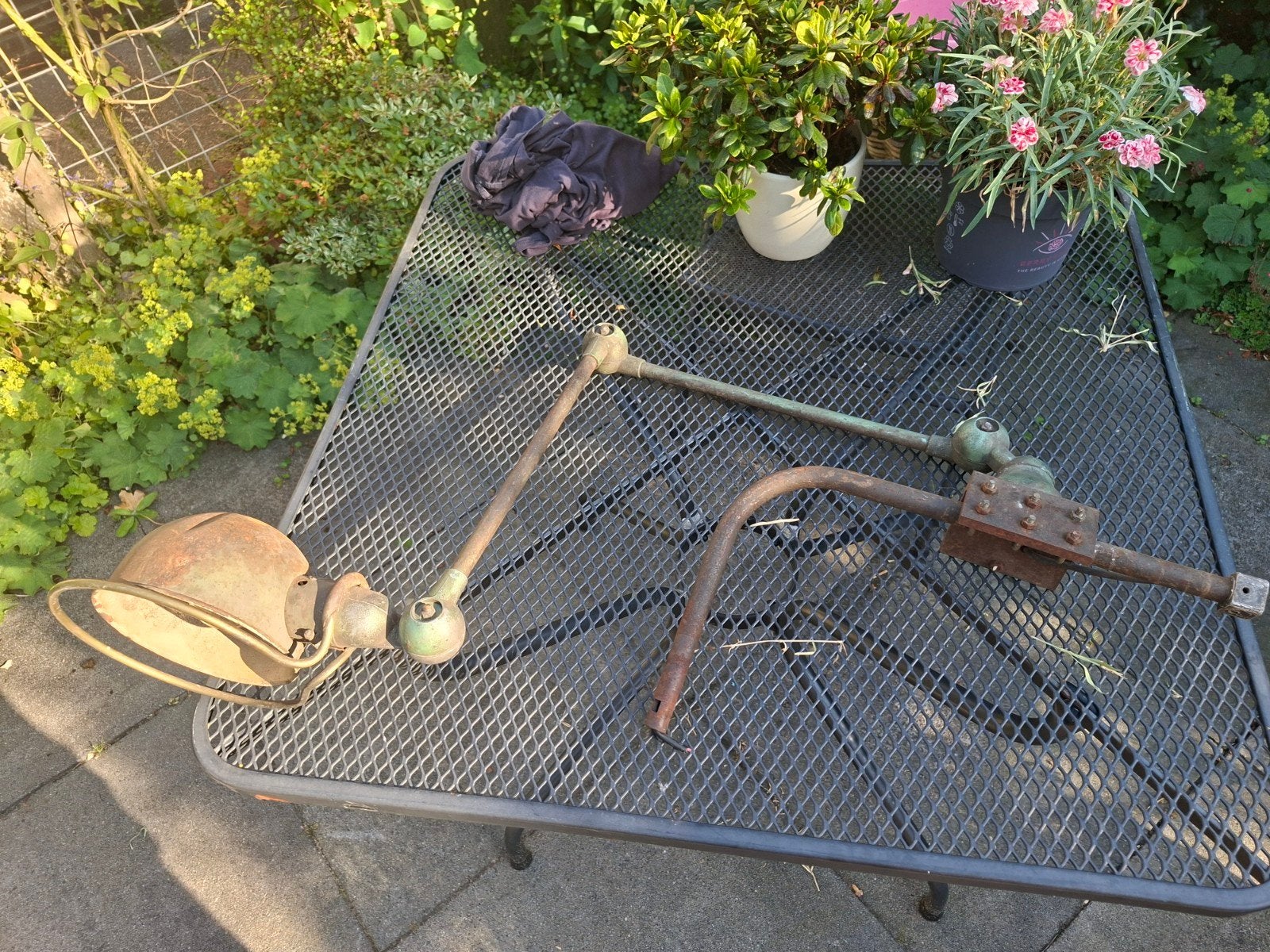 Oude Brocante Franse Jielde Lamp - Industriële Stijl, Ophalen of Verzenden