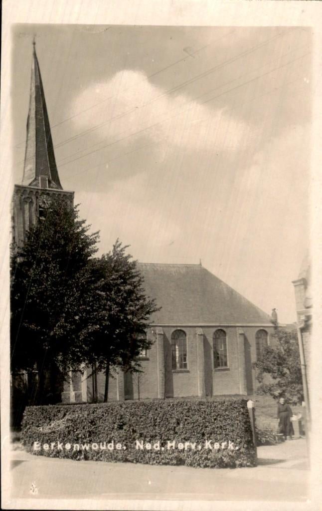 Berkenwoude - Ned Herv Kerk - Fotokaart v d List, Verzamelen, Ansichtkaarten | Nederland, Ophalen of Verzenden, 1920 tot 1940