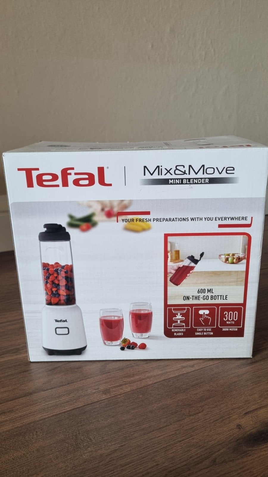 Nieuwe Tefal Mix&Move Mini Blender - Ongeopend, Ophalen of Verzenden, Nieuw, Blender to go
