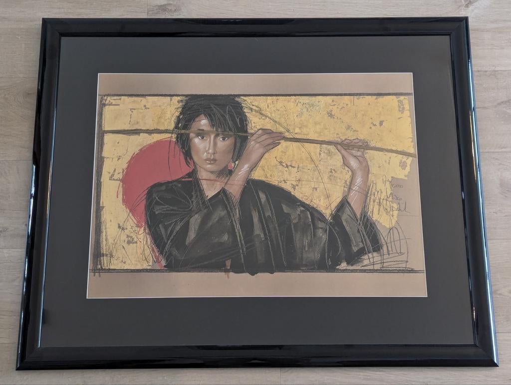 Litho Jeane van Nico Vrielink, genummerd en gesigneerd, Ophalen