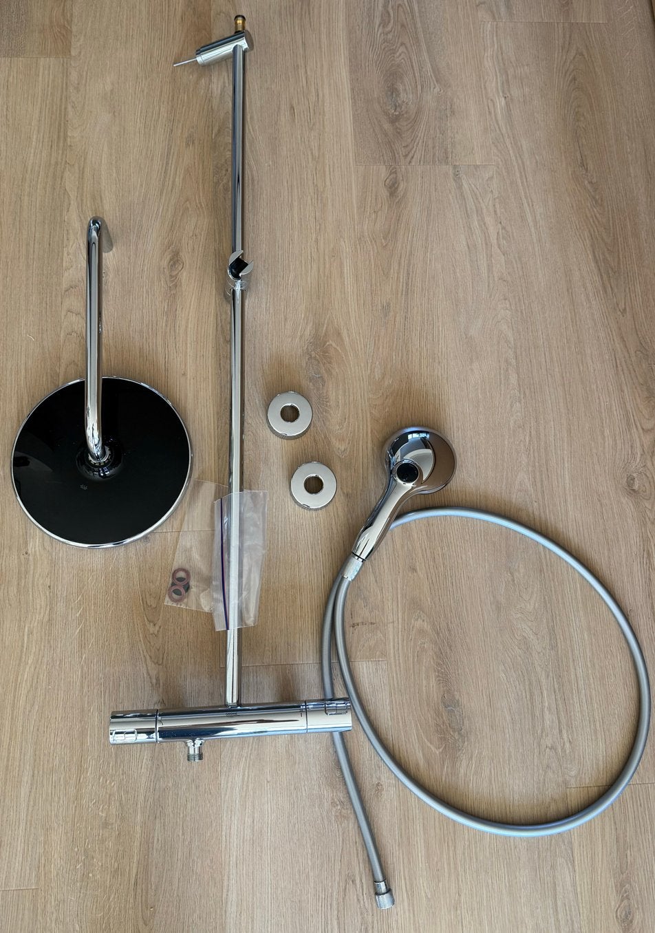 GROHE Vitalio Start Regendoucheset met thermostaat, Ophalen, Zo goed als nieuw, Chroom, Douche