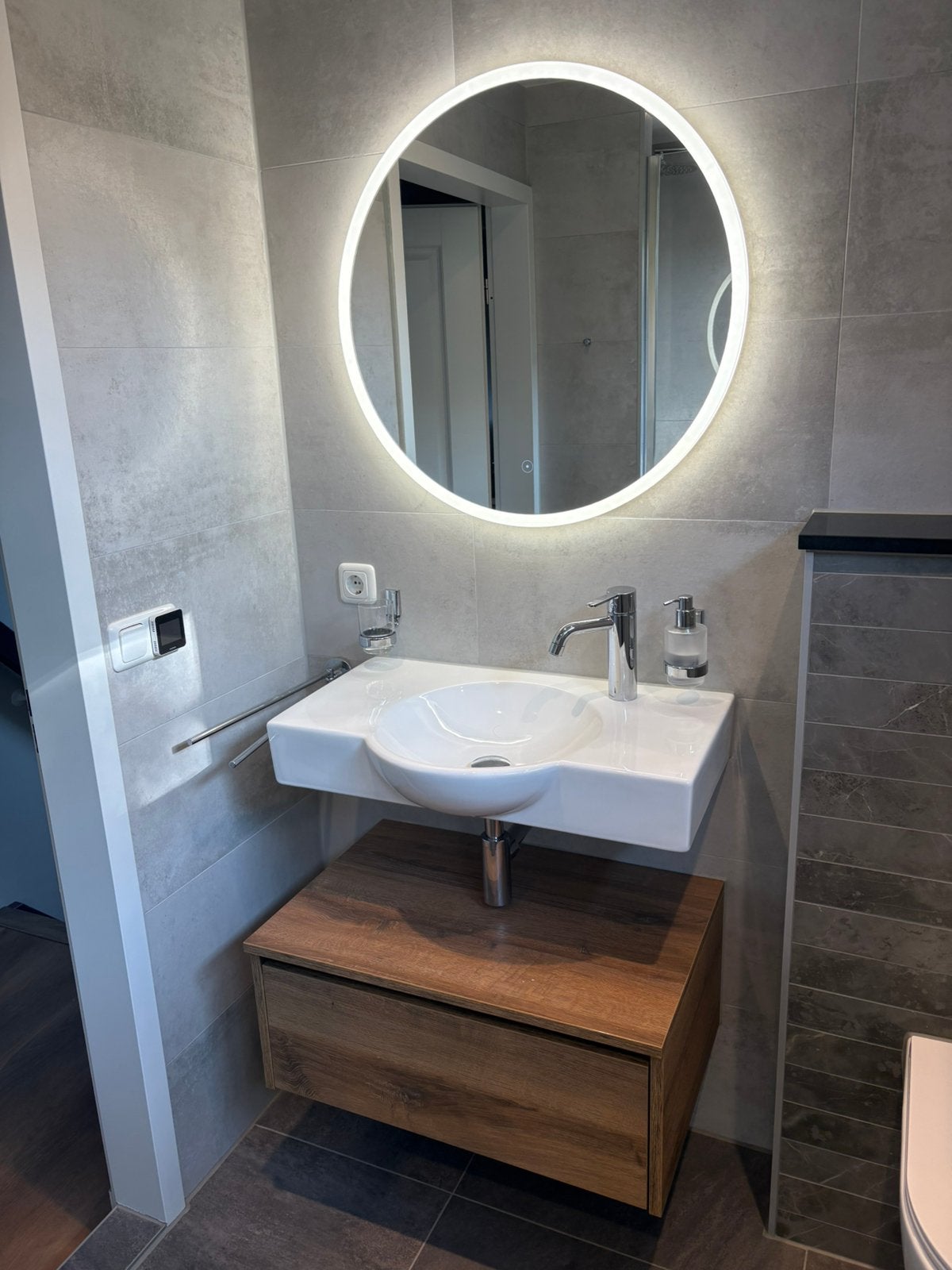 Badmeubelset 70 cm, Huis en Inrichting, Badkamer | Badkamermeubels, Ophalen, Overige typen, 50 tot 100 cm, Zo goed als nieuw