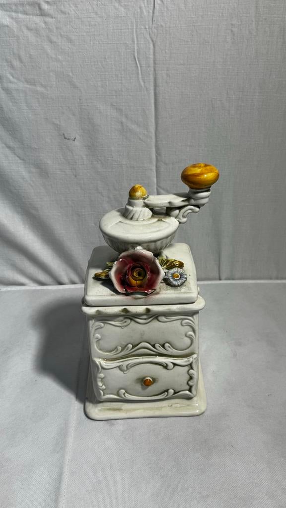 Decoratieve Italiaanse keramische koffiemolen (L.C.S.), Antiek en Kunst, Ophalen of Verzenden