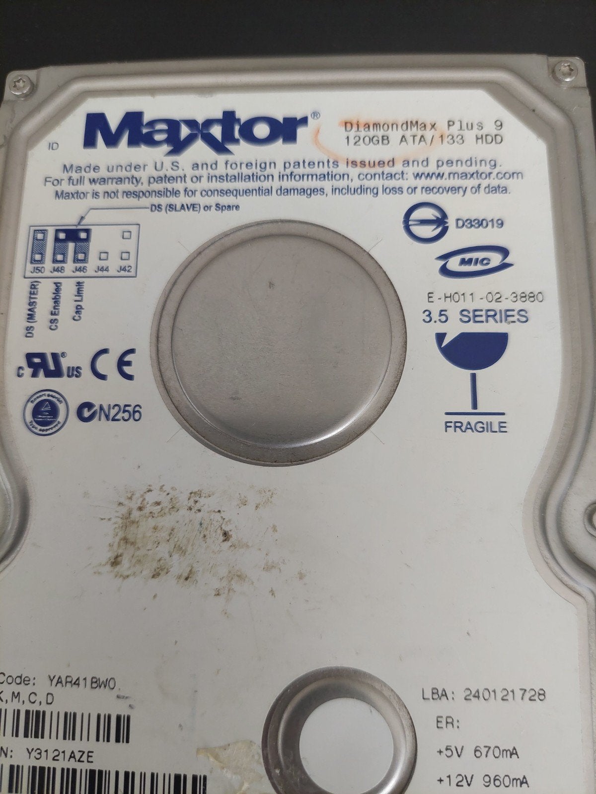 Harddisk  120gb, Ophalen of Verzenden, Laptop