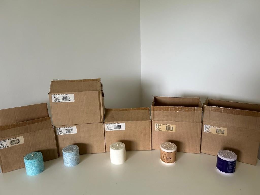 Geurkaars lavender oceans white musk vanilla snow cranberry, Overige materialen, Nieuw, Ophalen of Verzenden, Kaars