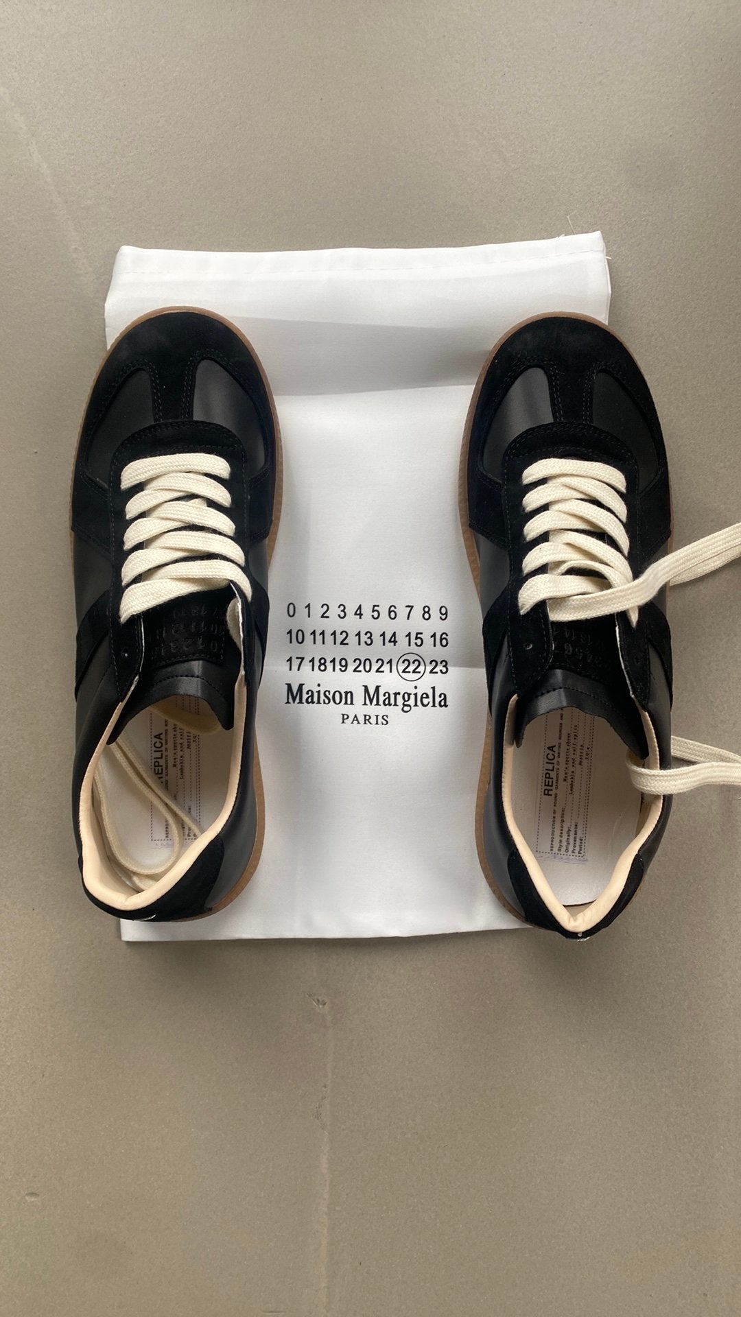 Maison Margeila sneakers | zwart, Verzenden, Zwart, Nieuw, Sneakers of Gympen