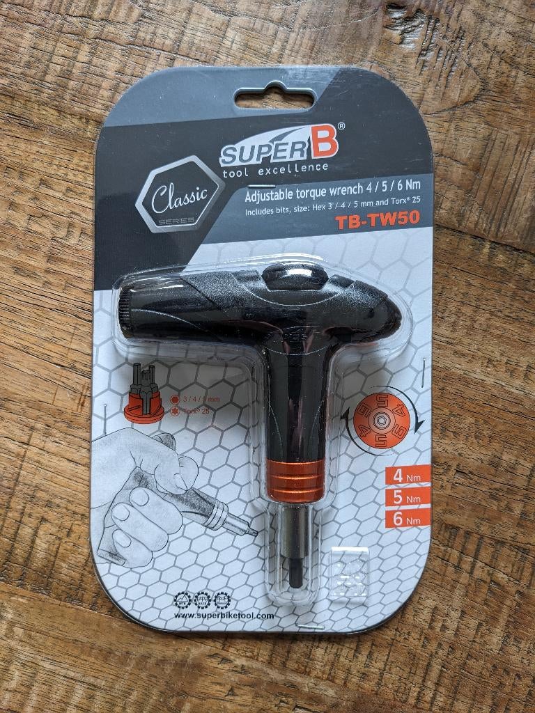 NIEUWE Super B verstelbare momentsleutel TB-TW50 3-4-5 mm, Ophalen of Verzenden, Nieuw