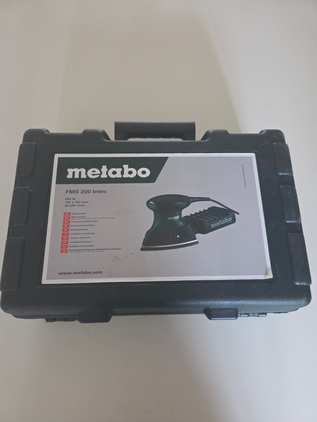 Metabo FMS 200 Intec Vlakschuurmachine - Zo goed als nieuw, Doe-het-zelf en Verbouw, Ophalen, Zo goed als nieuw, Minder dan 600 watt