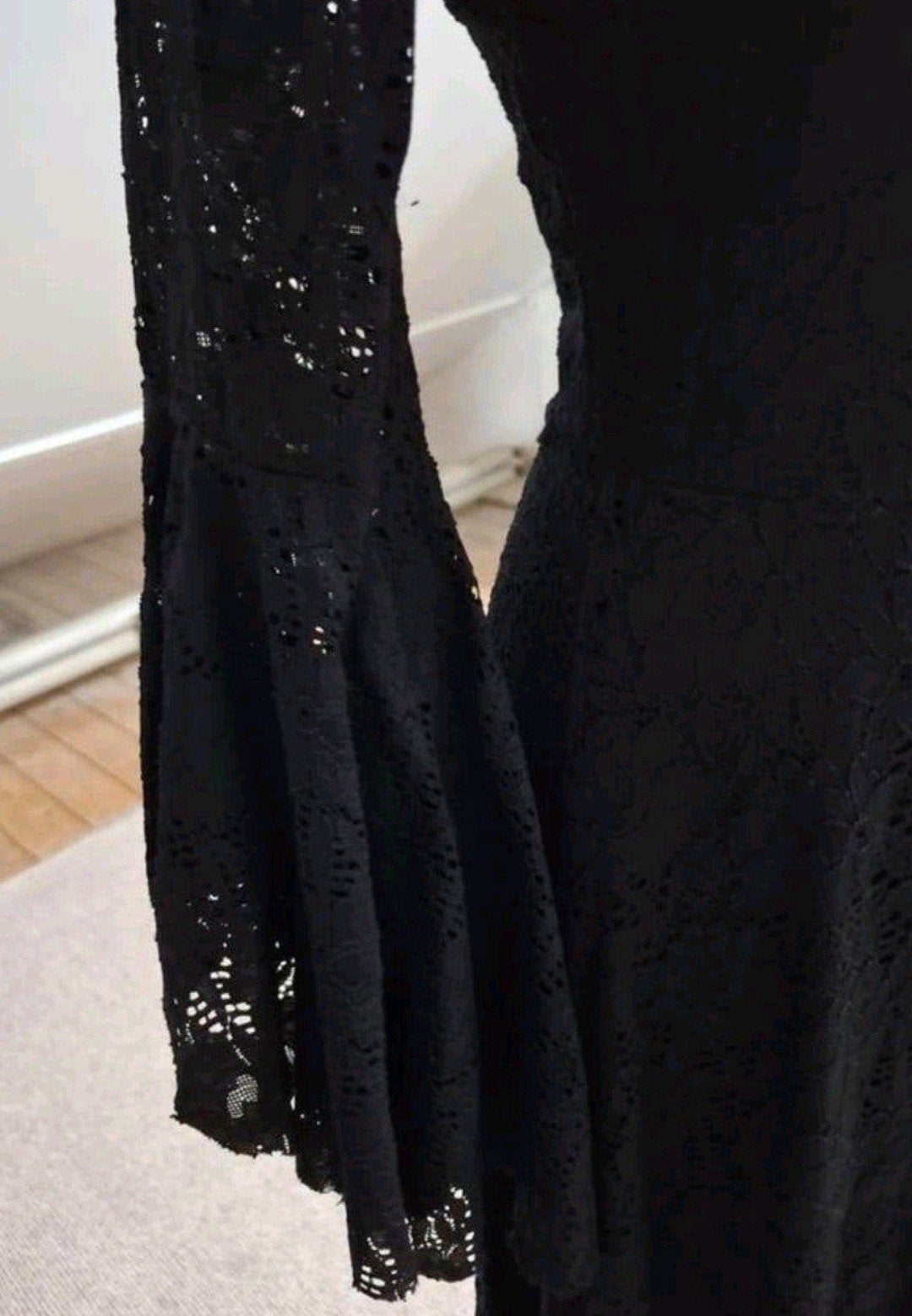 Elegante Zwarte Kanten Jurk - fame Istanbul (Maat S), Fame Istanbul, Zwart, Ophalen of Verzenden, Maat 36 (S)