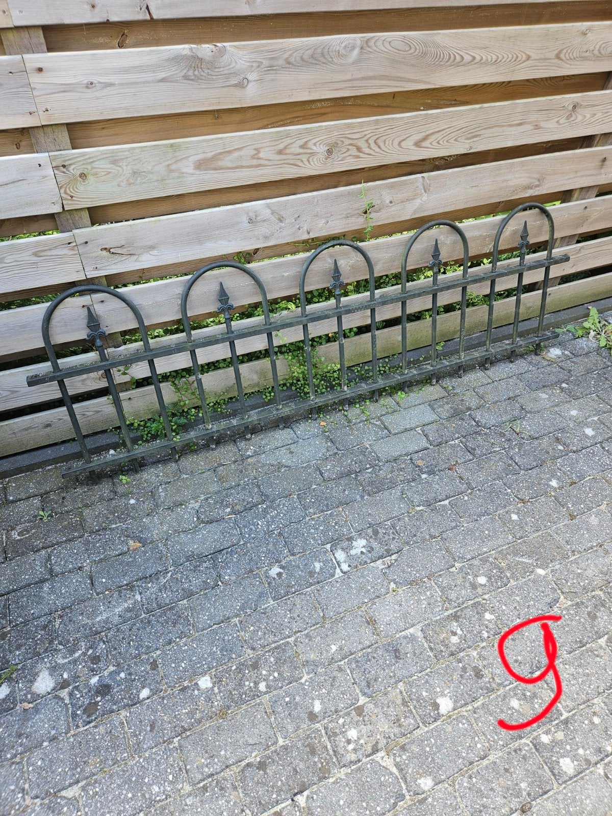 Decoratief ijzeren tuinhekje., Ophalen, Gebruikt, IJzer, Tuinhek