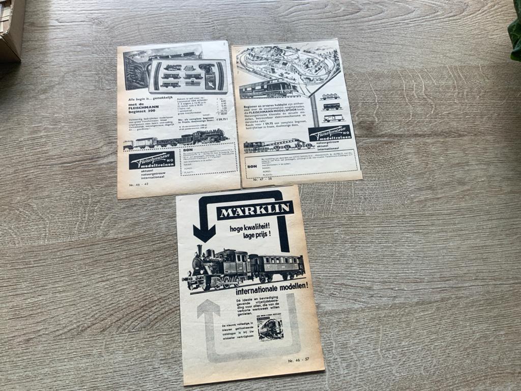 Fleischman / Marklin.oude advertentie’s uit 1961, Ophalen of Verzenden, Knipsel(s)