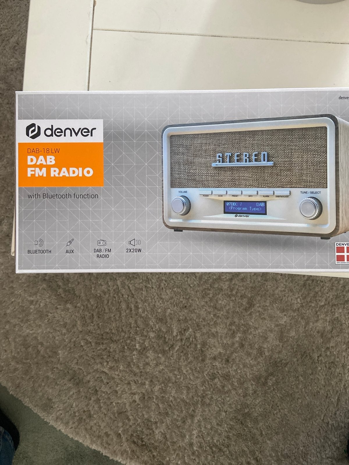 Denver DAB-18 LW DAB FM Radio met Bluetooth, Ophalen of Verzenden, Nieuw, Radio