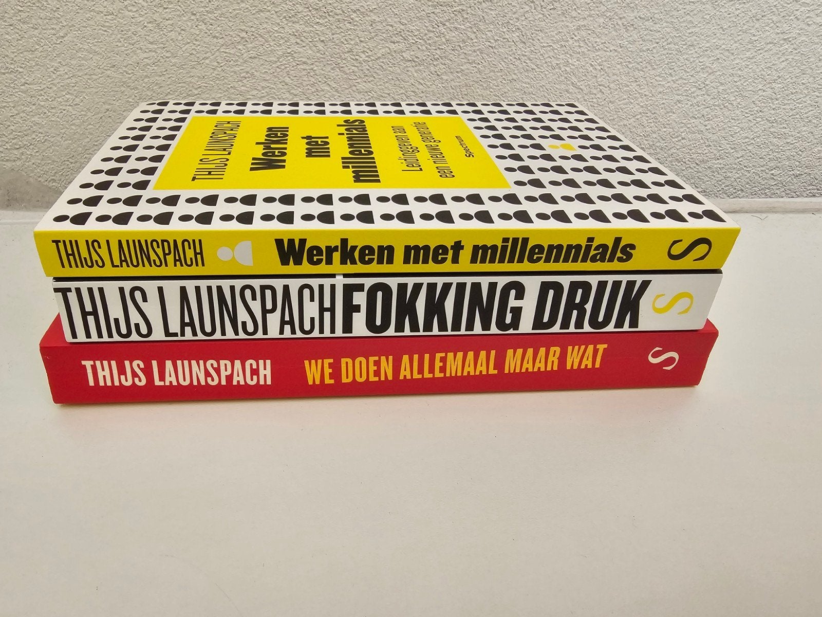 Thijs Launspach Boeken: Werken met Millennials, Fokking Druk, Boeken, Ophalen of Verzenden, Gelezen, Thijs Launspach