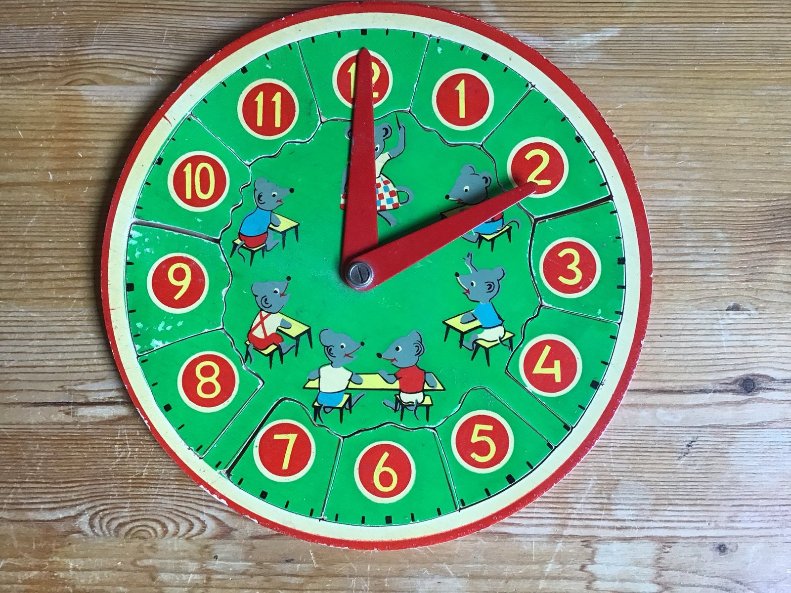 Retro puzzelklok,, Ophalen of Verzenden, Zo goed als nieuw