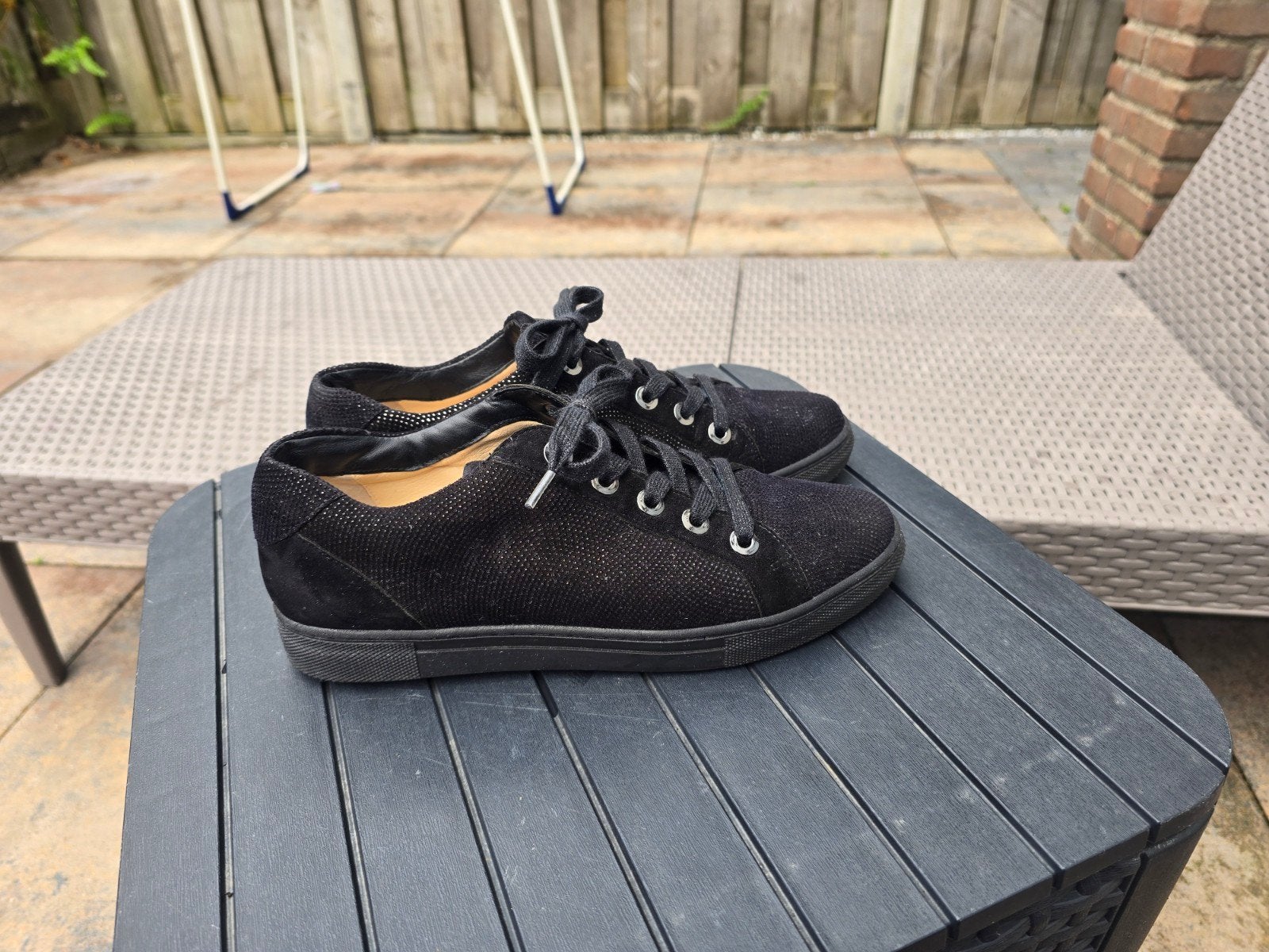 HASSIA zwarte nette sneakers veterschoenen maat 5,5 39 wijdt, Zwart, Ophalen of Verzenden, Hassia, Sneakers of Gympen