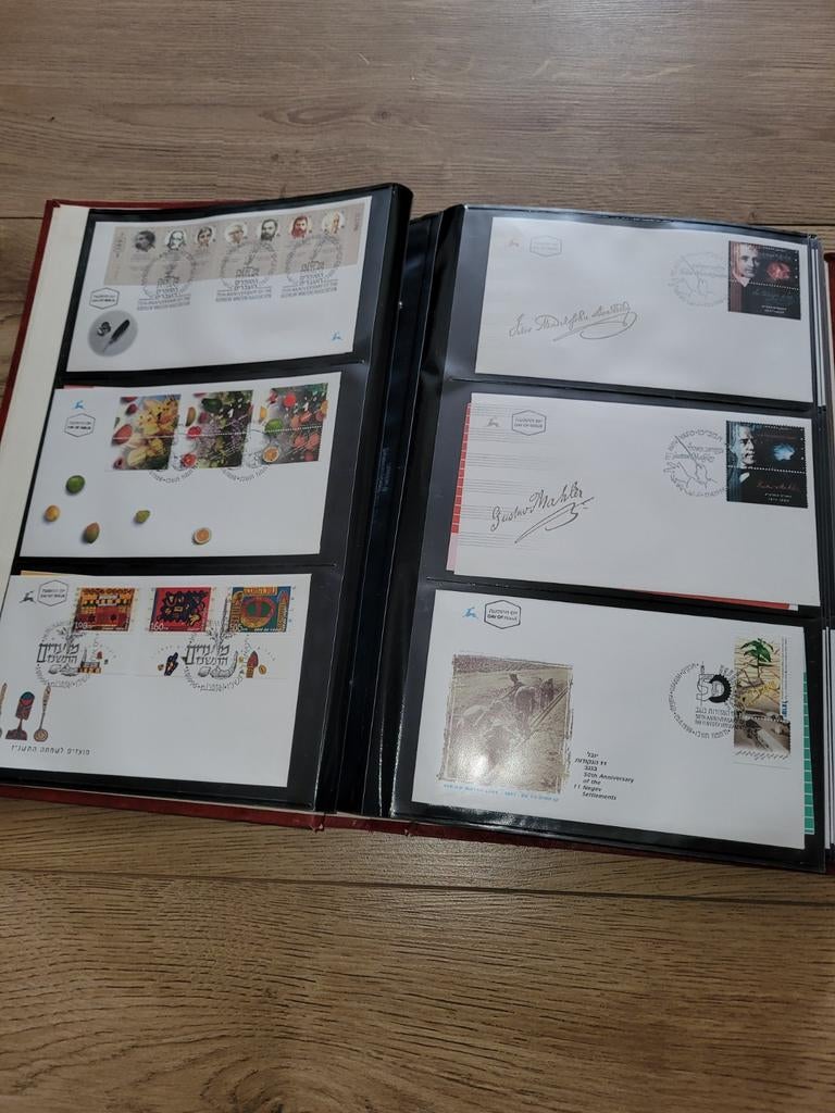 Prachtig album fdc's Israël, Postzegels en Munten, Postzegels | Eerstedagenveloppen, Ophalen of Verzenden, Rest van de wereld